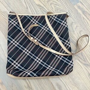 Burberry Nova Check Blue Label Crossbody Bag - Black and Tan with COA